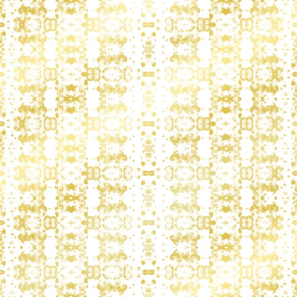 Gouden Boho Aquarel Witte Herhaling Print Gouden Boheemse Zag Witte — Stockfoto