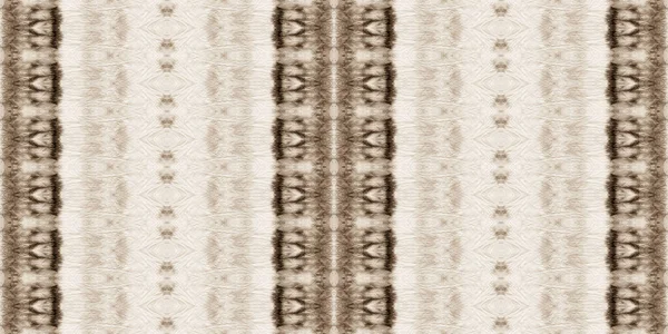 米色民族印刷品 米色重复刷 古老的几何喷涂 Sepia Batik 复古Geo模式 老Geo Stripe 复古Boho水彩画 旧几何纺织品 — 图库照片