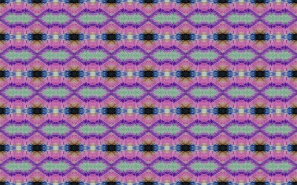 Marockanska Geometriska Blomstergolv Färgad Amerikansk Ändlös Kakel Stamgeometrisk Batik Print — Stockfoto