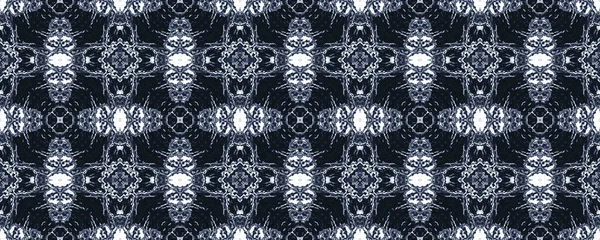 Blaues Aquarell Floral Floor Blue Ornate Endless Sketch Spanisches Nahtloses — Stockfoto