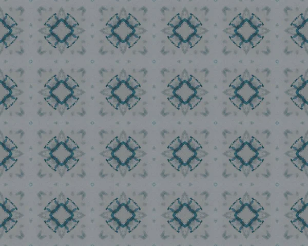 アラビア語のシームレスなバティック ブルー トライバル ロシア デザイン 灰色のモロッコ民族の星 インド幾何学的な花の床 ポルトガル幾何学模様イカット ブルー エスニック — ストック写真
