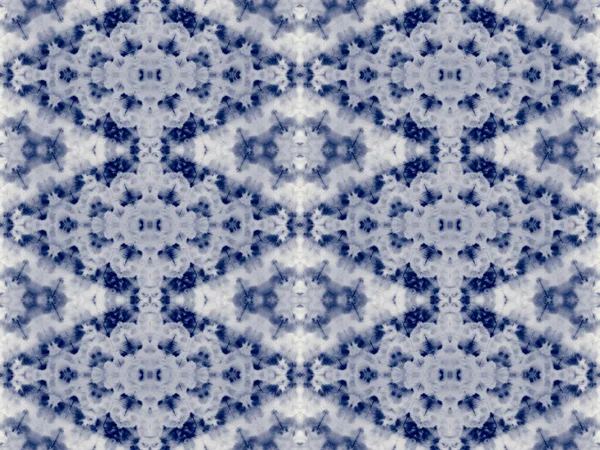 Denim Tie Dye Texture Bläckblått Borstat Mönster Denim Geometriska Upprepa — Stockfoto