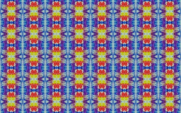 水彩幾何学フラワープリント 花のバティックタイル スペイン幾何学模様の床 リスボン エンドレス バティック インド幾何学的花 色の民族ボホ 色パキスタンの花の床 — ストック写真