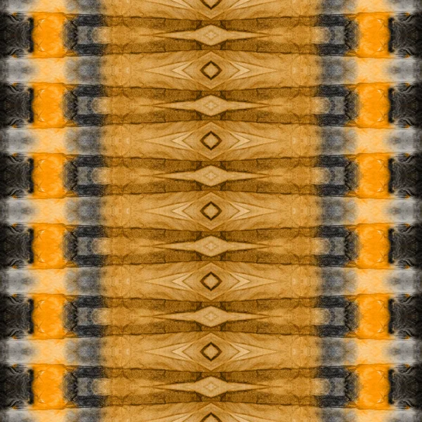 Geometric Splash Ethnic Print Yellow Geo Stripe Brown Boho Abstract — Stock Photo, Image