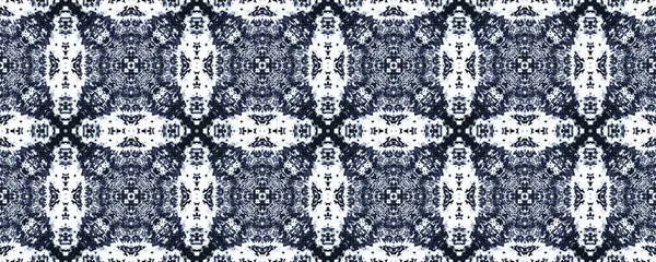 Blue Turkish Ethnic Texture Lisbon Seamless Sketch Blue Floral Floor — Stock Photo, Image