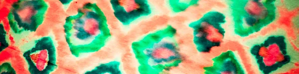 컬러를 녹색밝은 디자인 Tye Dye Dip Pattern 줄무늬 적색등은 녹색을 — 스톡 사진