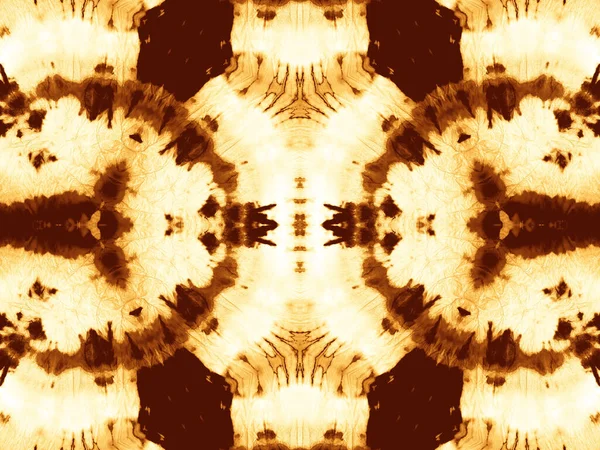 Ochre Sembol Süslemesi Yaratıcı Kravat Boyası Kahverengi Kova Deseni Kağıt — Stok fotoğraf