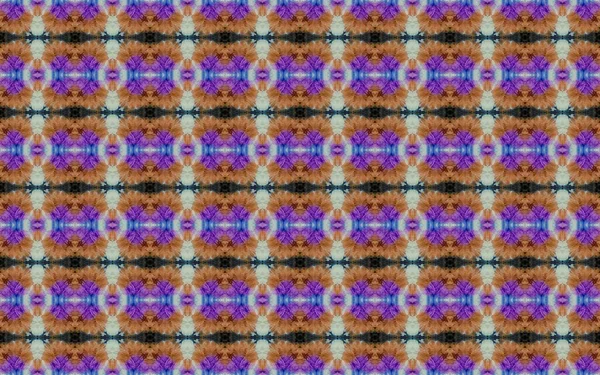 Aquarelle Geometrische Batik Print Geometrische Bloem Tegel Etnisch Patroon Boho — Stockfoto