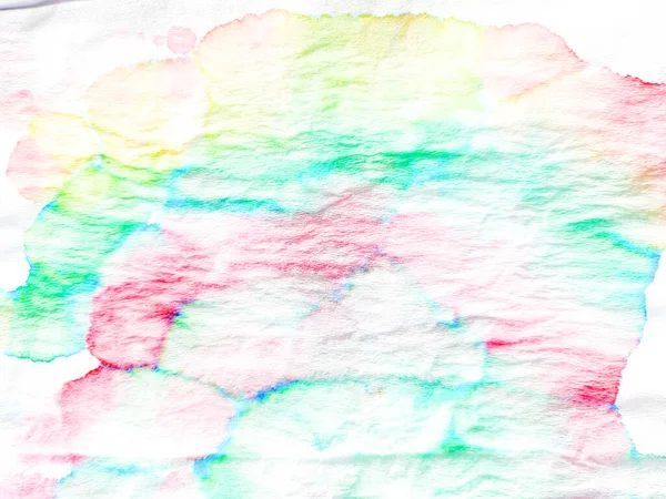 Gökkuşağı Soyut Şareti Mürekkep Lekesi Desenli Yıkama Boya Tuvali Sanat — Stok fotoğraf