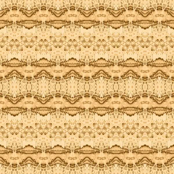 Golden Hand Abstract Batik Tribal Amarillo Textura Bohemia Marrón Zig — Foto de Stock