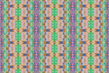 Kabile baskısı. Geo Batik. Renkli Doku Fırçası. Renkli El Tekstili. Renkli Geo dokusu. Gökkuşağı Boho Suluboya. Boyalı Geometrik Desen. Bohem spreyi. Çoklu renkli fırça. Boho Vuruşu.