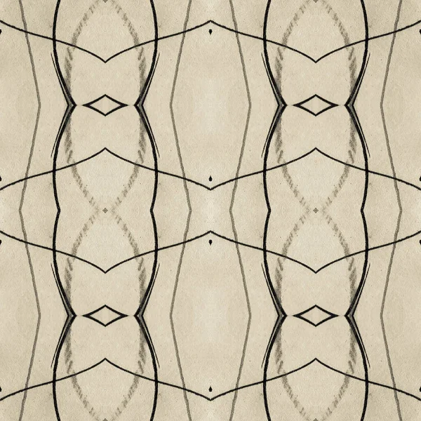 Línea Elegante Dibujado Black Line Doodle Patrón Sepia Gris Textura — Foto de Stock