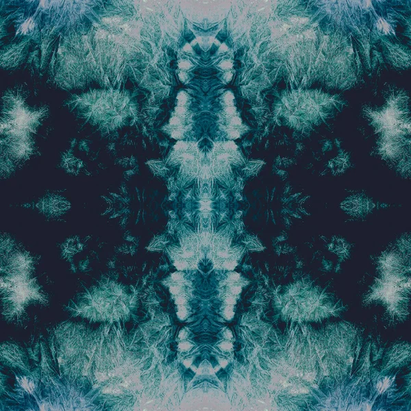 Éjszakai Etnikai Nyakkendő Festék Király Geometriai Csempe Fekete Fény Grunge — Stock Fotó