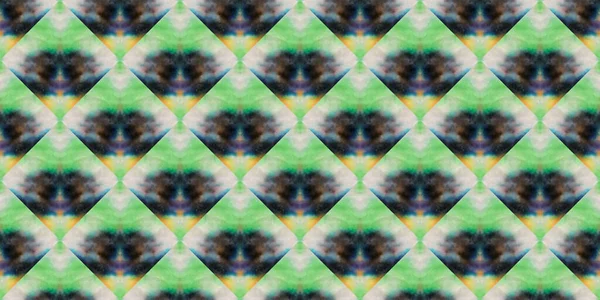 Pesce Batik Colorato Motivo Della Mano Senza Cuciture Capesante Zigzag — Foto Stock