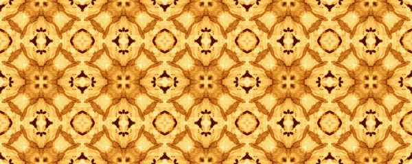 Texture Rustique Espagnole Brune Maroc Ikat Sans Fin Peinture Florale — Photo