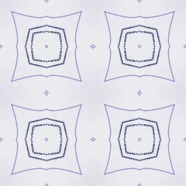 Retro Geometria Kék Vonal Rajzolás Zökkenőmentes Sablon Egyszerű Papír Indigo — Stock Fotó