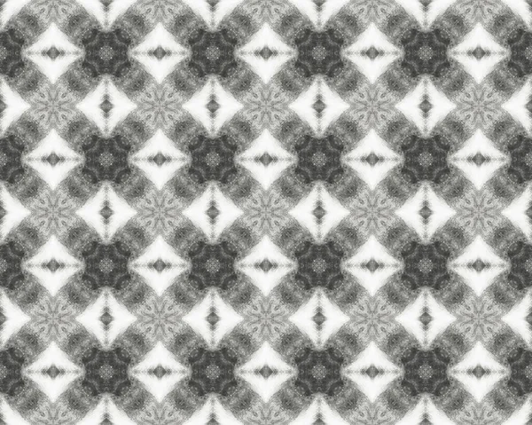 Flor Sin Costura Lisboa Gray Arabesque Floral Ikat Textura Étnica —  Fotos de Stock