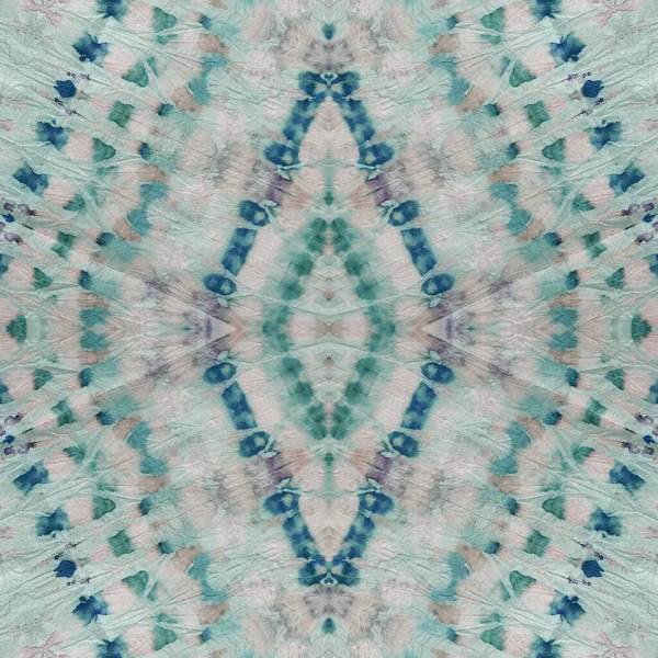 Modré Etnické Barevné Umění Ombre Traditional Dyed Zimní Kartáčovaný Materiál — Stock fotografie