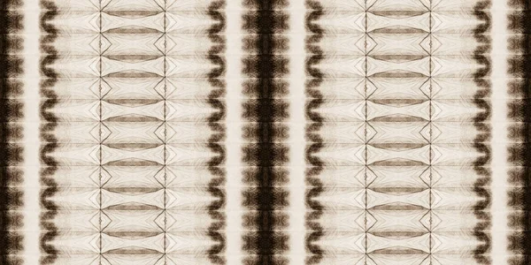 Schmutzige Wiederholung Batik Retro Geometrischer Streifen Beige Gefärbter Druck Alte — Stockfoto