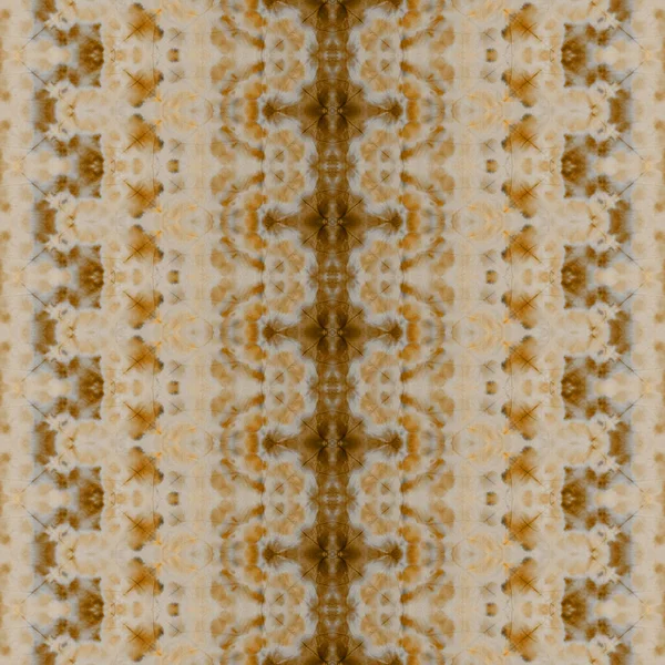 Orange Boho Abstract Etnische Borstel Gouden Geo Print Gele Handpatroon — Stockfoto