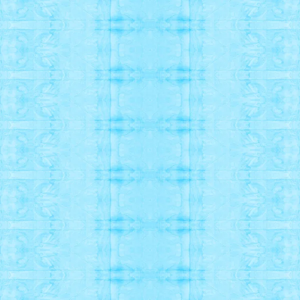 Лазурный Крашеный Штрих Белый Чешский Текстиль Голубой Геометрический Спрей Печать — стоковое фото