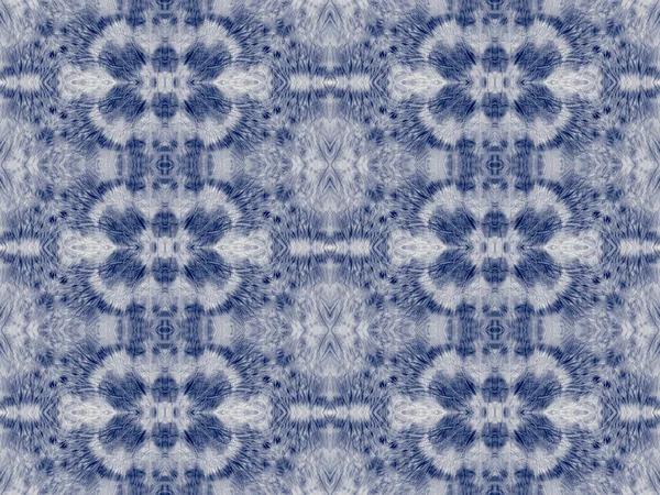 Navy Tie Dye Grunge Indigo Japan Färgade Blå Penselfärg Vitt — Stockfoto