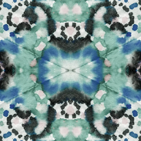 Zee Artistieke Tie Dye Blauwe Kleurrijke Naadloze Grijs Effect Grunge — Stockfoto