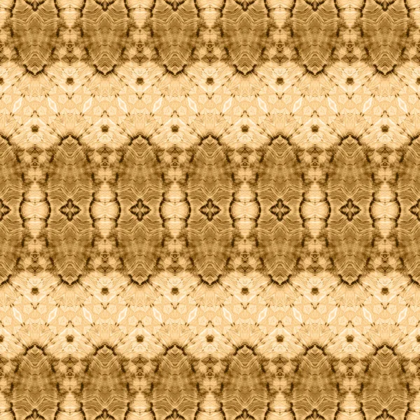 Textura Tingida Bege Impressão Tribal Amarela Pincel Dourado Geo Aquarela — Fotografia de Stock