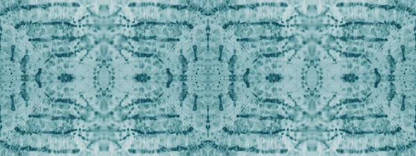 Azure Artistic Tie Dye Motivo Zigzag Branco Estilo Arte Suja — Fotografia de Stock