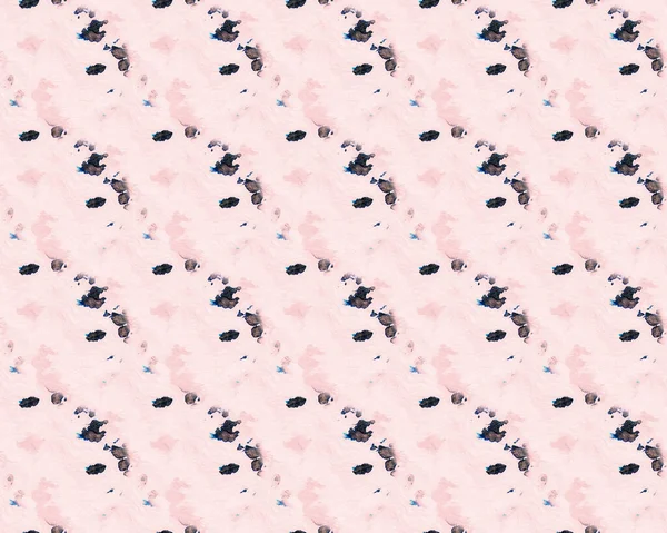 Розовый Узор Стирать Художественную Текстуру Голубая Мокрая Стена Бесшовные Чернила — стоковое фото