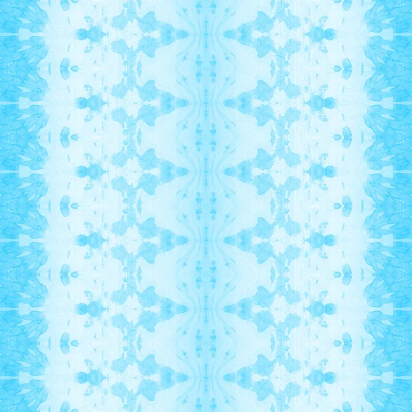 Sky Boho Aquarell White Bohemian Texture Blaues Muster Print Traditionelles — Stockfoto