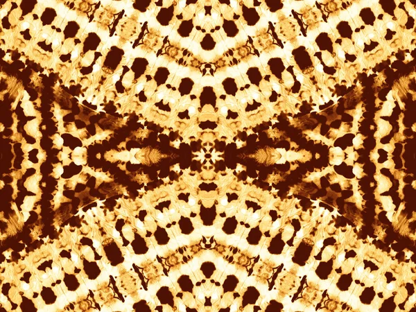 Ochre Kaleidoscope Tile Tie Dye Grunge Brown Aquarelle Texture Світло — стокове фото