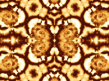 Kahverengi Ogee Seamless. Artistik kravat boyası. Altın suluboya boya. Açık suluboya mürekkep. Doku fırçası boyası. Ochre Geleneksel Sanatı. Çay yağı mürekkebi. Çöl Kirli Suluboya.