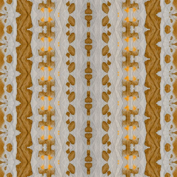 Традиционный Спрей Оранжевый Бохо Текстиль Крашеная Геометрическая Текстура Желтая Кисть — стоковое фото