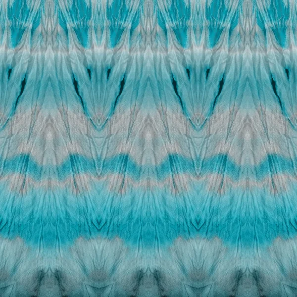 Blue Cyan Tie Dye Ikat Ice Dirty Art Banner Svart — Stockfoto