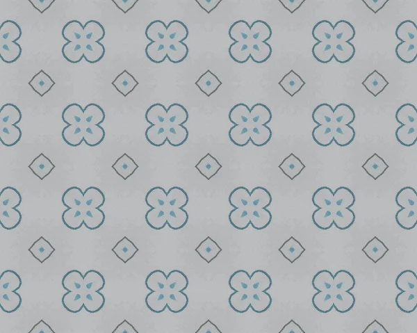 Blue Ethnic Batik Boho Morocco Geometric Pattern Gray Pakistan Mosaic — 图库照片