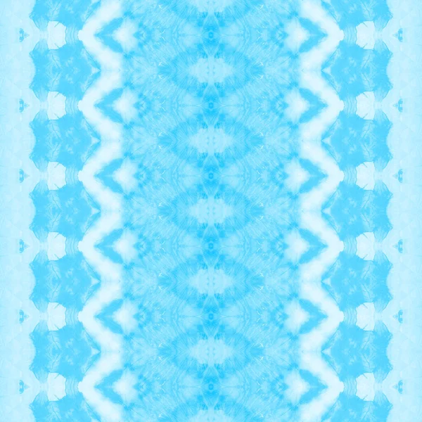 Blau Gefärbter Streifen Blaue Geometrische Krawattenfärbung White Ethnic Print Traditionelles — Stockfoto