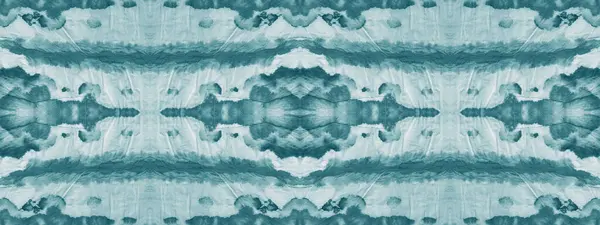 Inchiostro Tessuto Tinto Azzurro Tessile Spazzolato Neve Blue Geometrical Tile — Foto Stock