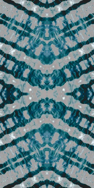 Azure Dyed Art Pattern Cyan Geometric Chevron Blue Stain Dirty — Stockfoto