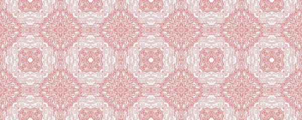 Ornate Geometric Pattern Tile Red Morocco Endless Paint Aquarelle Geometric — Stock Photo, Image