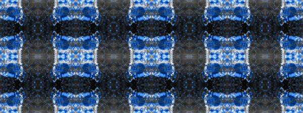 Kék Festett Szövet Tinta Tengerészeti Geometrikus Motívum Fehér Festett Piszkos — Stock Fotó