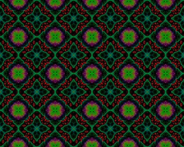Bohém Mozaik Festék Marokkói Geometrikus Virág Boho Motion Dísz Design — Stock Fotó