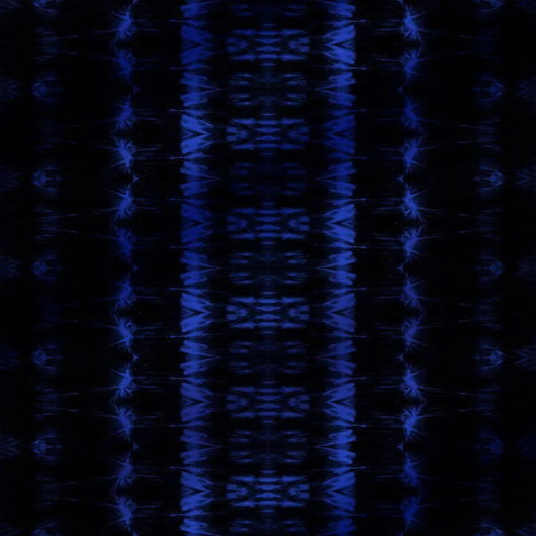Cravatta Nera Tye Zig Spazzola Tribale Nera Pittura Motivi Blu — Foto Stock