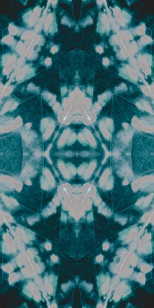 Bílý Vzor Barevného Umění Cool Kaleidoskop Dlaždice Azure Stain Grunge — Stock fotografie