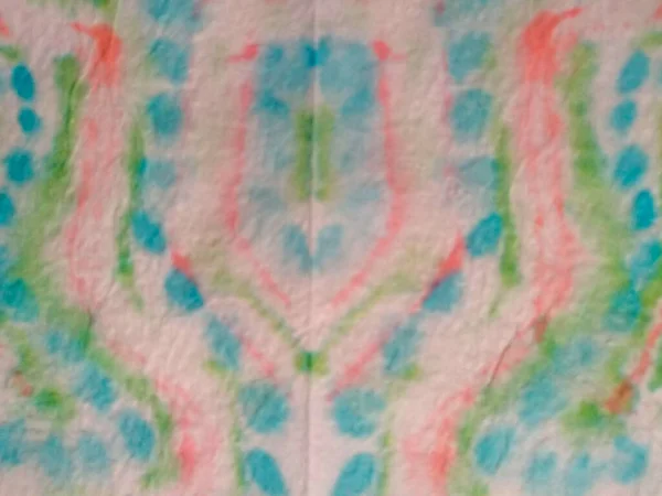 Tie Dye Line Abstracte Aquarel Blauwe Streep Vlek Textuur Tie — Stockfoto