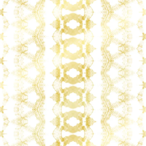 Wit Geverfd Zig Zag Gouden Oogverf Heldere Afdruk Witte Boheemse — Stockfoto