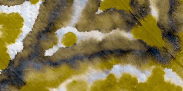 青铜领带染料印花 水彩画 肮脏的艺术染色 金属水彩笔 奢华的图形染色 金属笔刷油漆 白色传统染发 — 图库照片