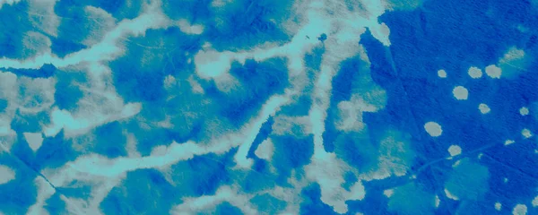 Sea Tie Dye Grunge 하늘의 아크릴 페인트 그래프 실크로 닦았어 — 스톡 사진