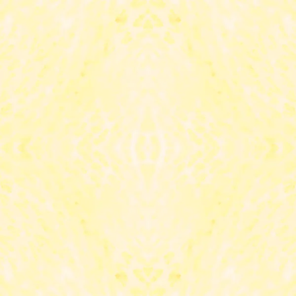 Yellow Geometric Repeat Tie Dye Design Light Abstract Aquarelle Bleached — Stock Photo, Image
