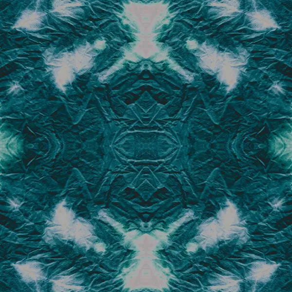 Abstract Seamless Light Icy Blue Color Shibori Space Geo Abstract — Photo